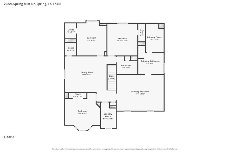 1,880/Mo, 29226 Spring Mist Dr Spring, TX 77386 Floorplan View 2