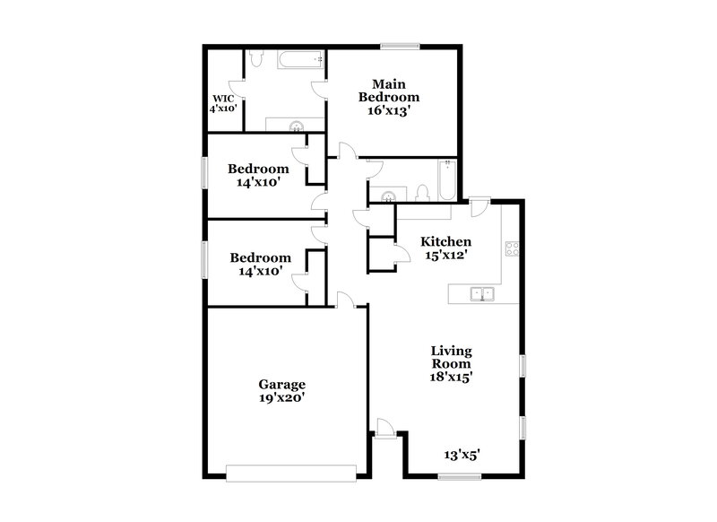 1,930/Mo, 23331 Sandpiper Trail Spring, TX 77373 Floor Plan View