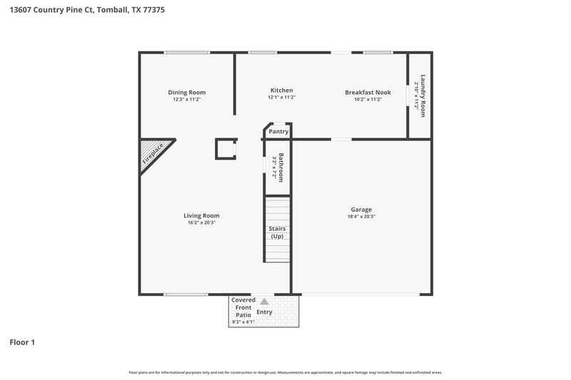 2,000/Mo, 13607 Country Pine Ct Tomball, TX 77375 Floor Plan View