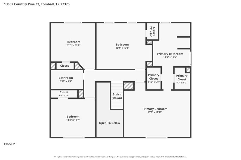 2,000/Mo, 13607 Country Pine Ct Tomball, TX 77375 Floor Plan View 2