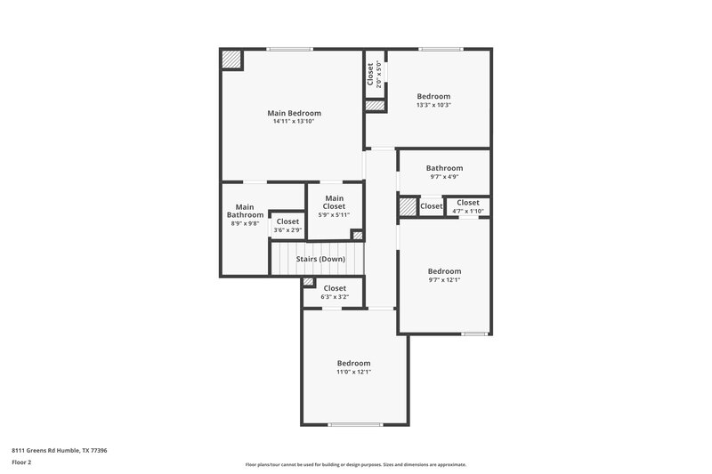 2,015/Mo, 8111 Greens Rd Humble, TX 77396 Floor Plan View 2