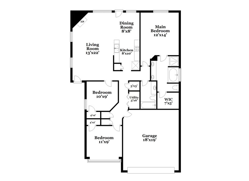 1,715/Mo, 18207 Trinity Knoll Way Humble, TX 77346 Floor Plan View