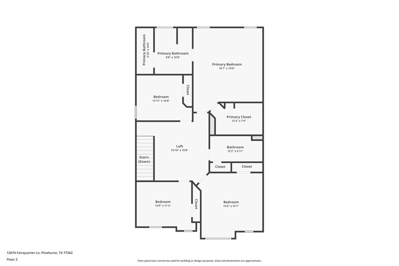 1,995/Mo, 12074 Fairquarter Ln Pinehurst, TX 77362 Floor Plan View 2