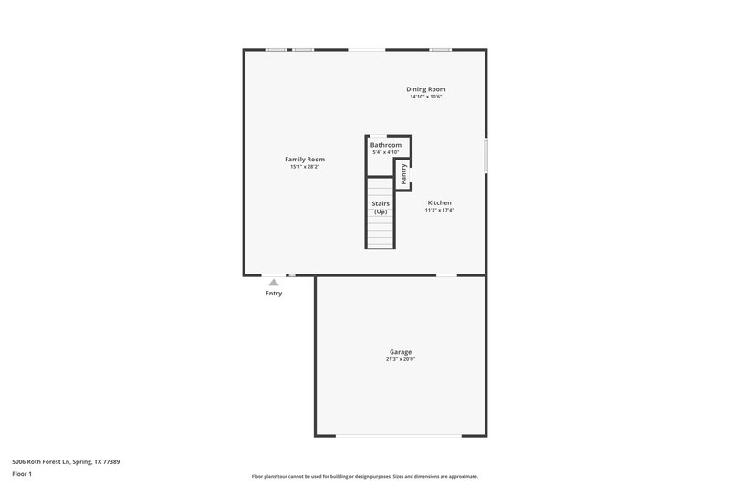 1,700/Mo, 5006 Roth Forest Ln Spring, TX 77389 Floor Plan View