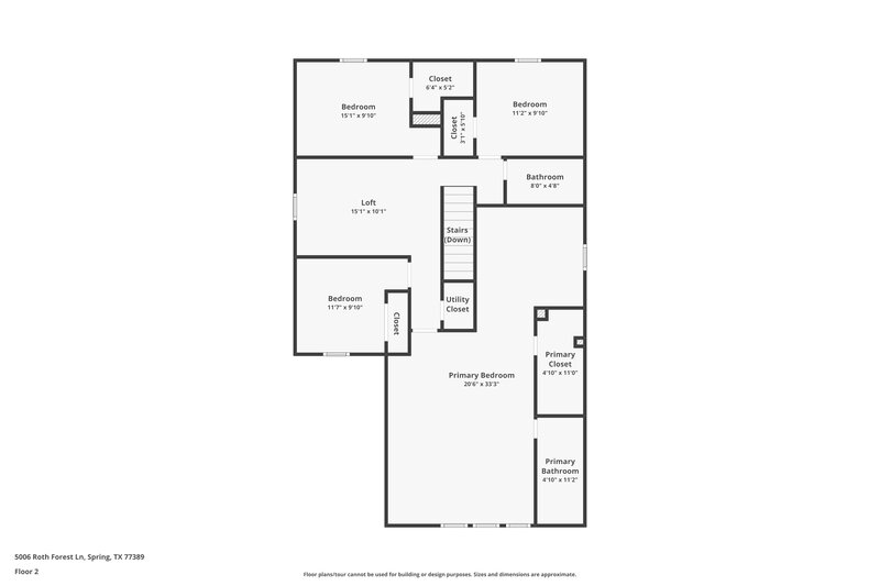 1,700/Mo, 5006 Roth Forest Ln Spring, TX 77389 Floor Plan View 2