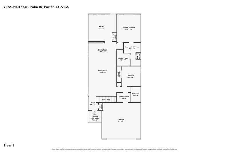 2,285/Mo, 25726 Northpark Palm Dr Porter, TX 77365 Floor Plan View