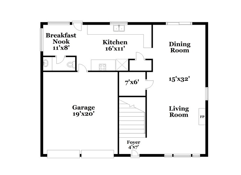 2,620/Mo, 4401 Plover Dr Seabrook, TX 77586 Floor Plan View