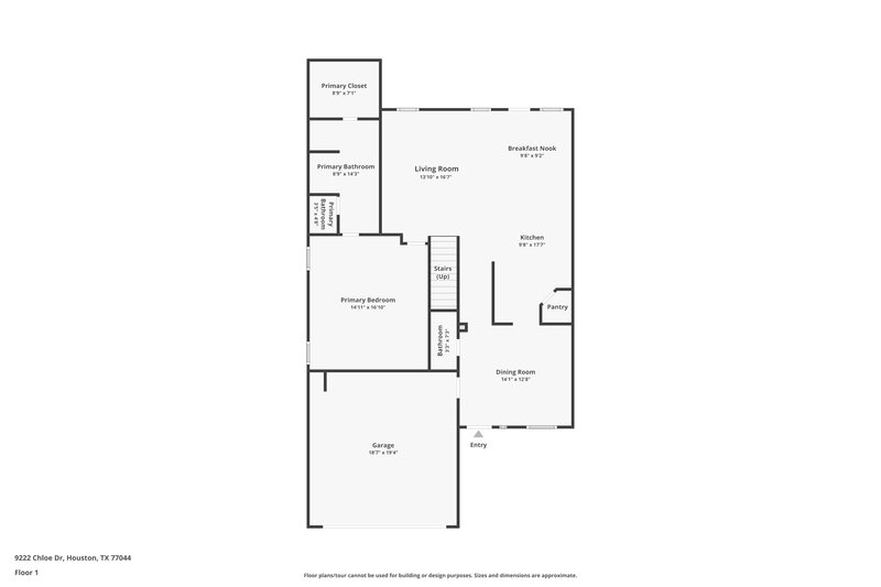 3,170/Mo, 9222 Chloe Dr Houston, TX 77044 Floor Plan View