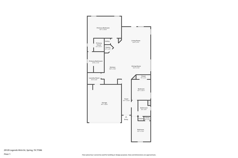 1,810/Mo, 29129 Legends Wick Dr Spring, TX 77386 Floor Plan View
