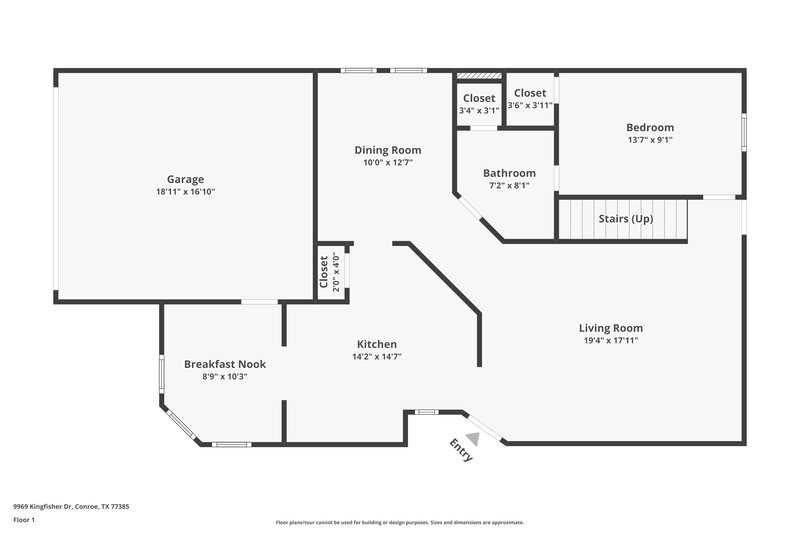 1,940/Mo, 9969 Kingfisher Dr Conroe, TX 77385 Floor Plan View