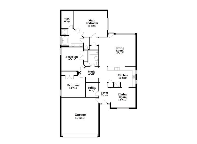2,045/Mo, 5808 Olde Oaks Dr Willis, TX 77378 Floor Plan View