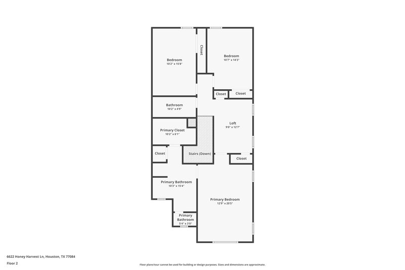 1,870/Mo, 6622 Honey Harvest Ln Houston, TX 77084 Floor Plan View