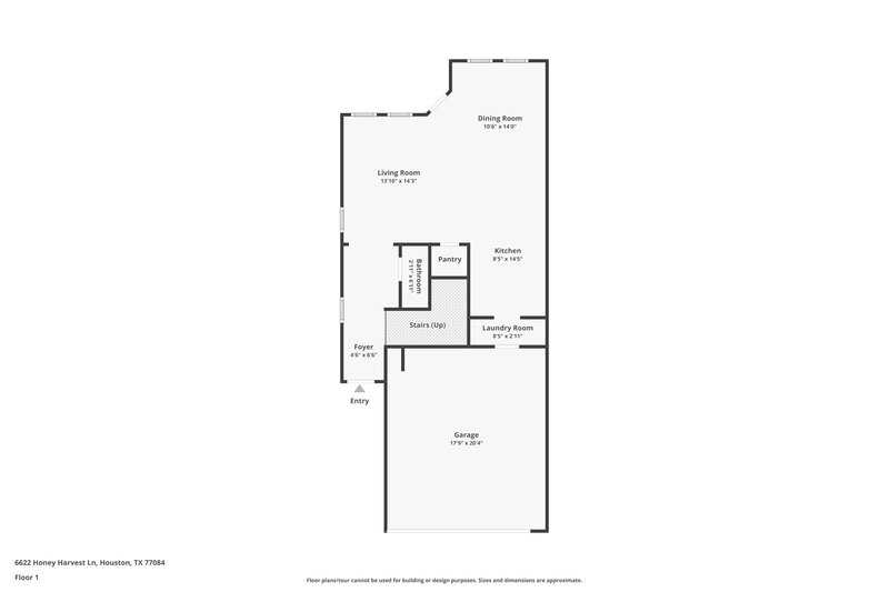 1,870/Mo, 6622 Honey Harvest Ln Houston, TX 77084 Floor Plan View 2