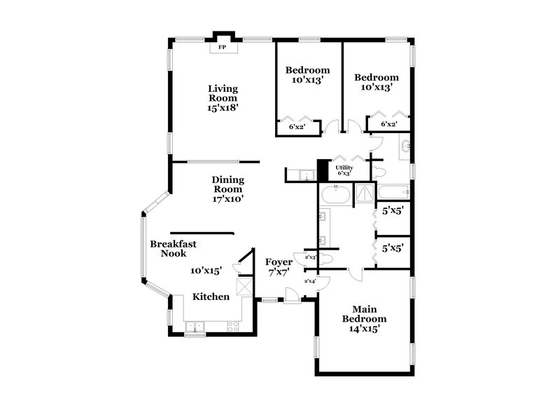 2,125/Mo, 1930 Pincher Creek Dr Spring, TX 77386 Floor Plan View