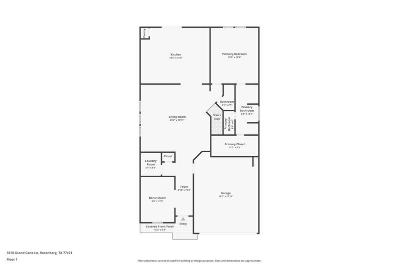 2,165/Mo, 3218 Grand Cane Ln Rosenberg, TX 77471 Floor Plan View