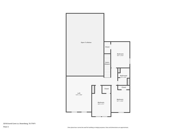 2,165/Mo, 3218 Grand Cane Ln Rosenberg, TX 77471 Floor Plan View 2
