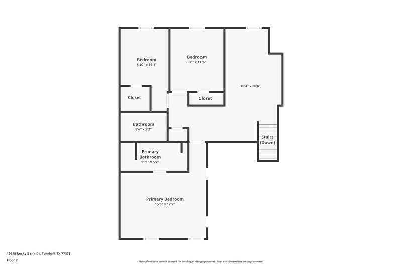1,970/Mo, 19515 Rocky Bank Dr Tomball, TX 77375 Floor Plan View 2
