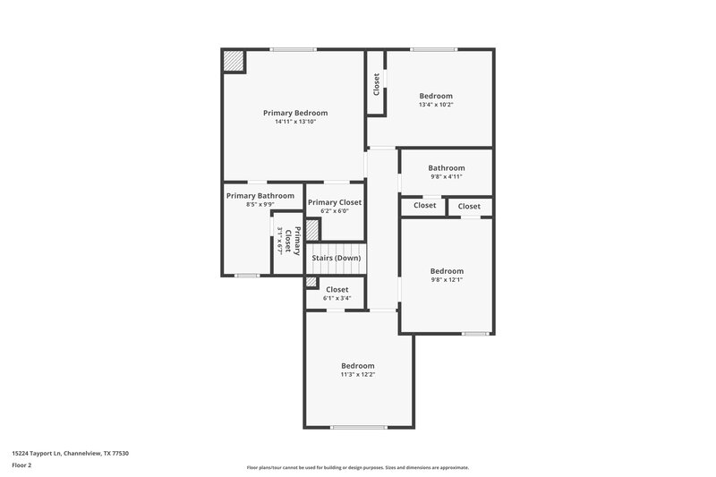 1,750/Mo, 15224 Tayport Ln Channelview, TX 77530 Floor Plan View 2