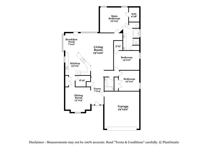 1,805/Mo, 15108 Meadow Gln S Conroe, TX 77306 Floor Plan View
