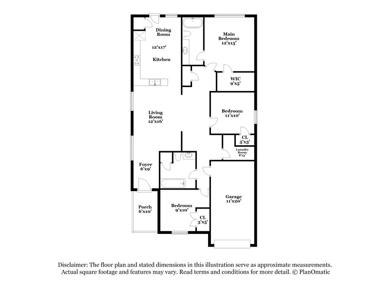 1,790/Mo, 6522 Winter Mountain Ln Spring, TX 77379 Floor Plan View