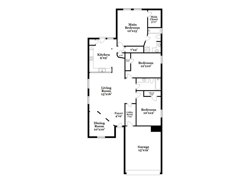 1,860/Mo, 138 Pequin Rd Crosby, TX 77532 Floor Plan View