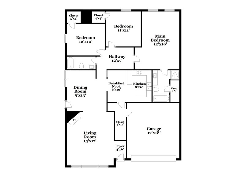2,090/Mo, 6018 Settlers Village Dr Katy, TX 77449 Floor Plan View
