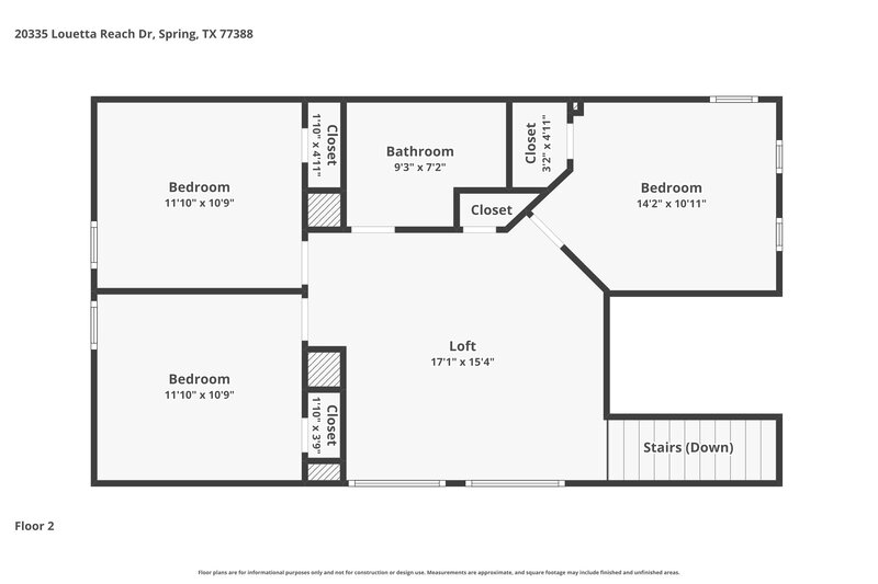2,155/Mo, 20335 Louetta Reach Dr Spring, TX 77388 Floor Plan View