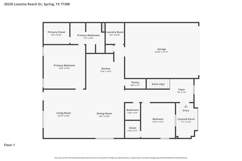 2,155/Mo, 20335 Louetta Reach Dr Spring, TX 77388 Floor Plan View 2