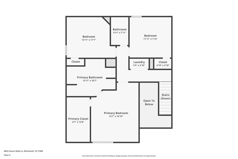 1,795/Mo, 6823 Clover Walk Ln Richmond, TX 77469 Floor Plan View 2