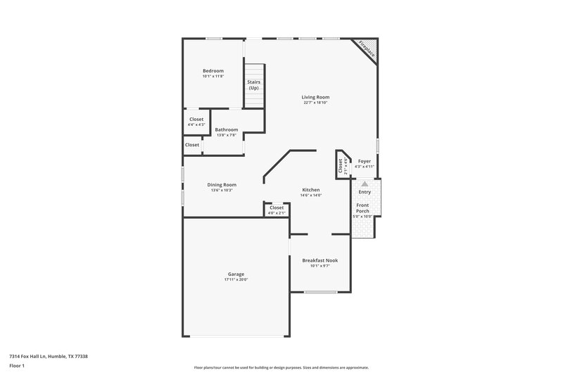 2,025/Mo, 7314 Fox Hall Ln Humble, TX 77338 Floorplan View