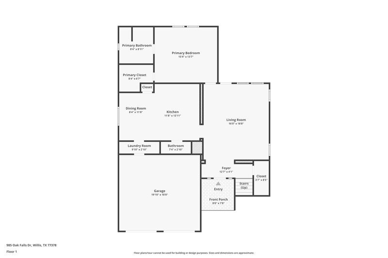 1,950/Mo, 985 Oak Falls Dr Willis, TX 77378 Floor Plan View