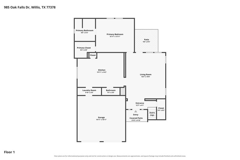 2,030/Mo, 985 Oak Falls Dr Willis, TX 77378 Floor Plan View