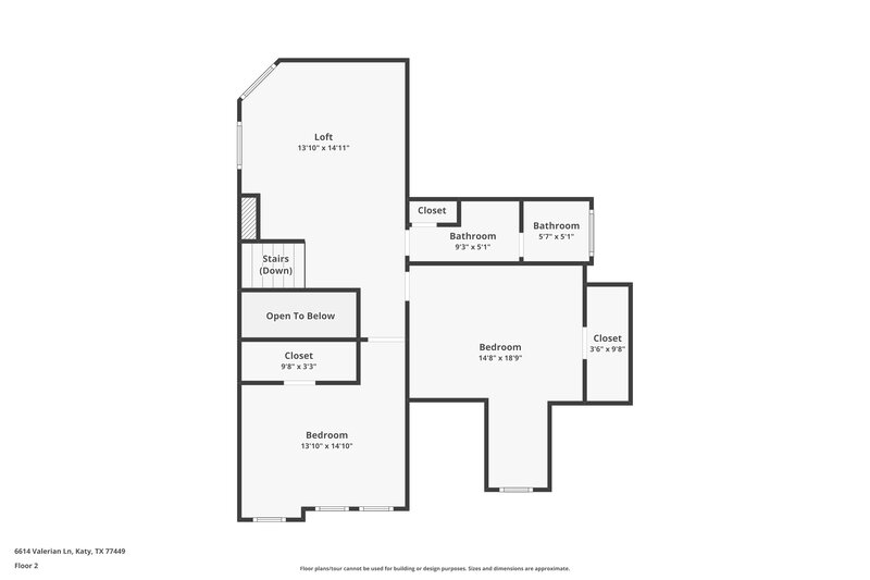 2,025/Mo, 6614 Valerian Ln Katy, TX 77449 Floor Plan View