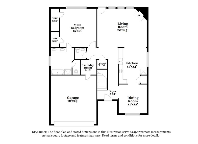 1,880/Mo, 2307 Siegen Dr Conroe, TX 77304 Floorplan View