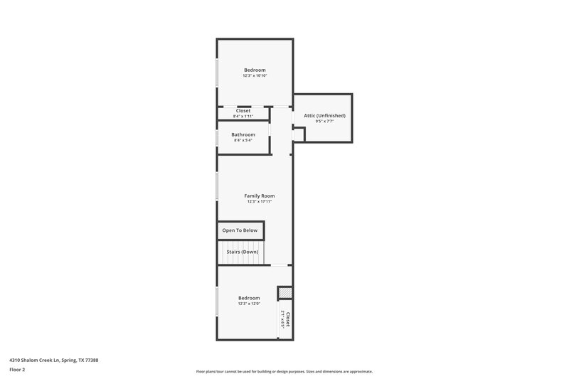 1,715/Mo, 4310 Shalom Creek Ln Spring, TX 77388 Floor Plan View 2