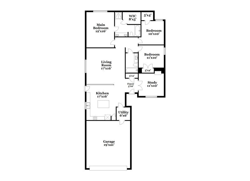 1,925/Mo, 16376 Many Trees Ln Conroe, TX 77302 Floor Plan View