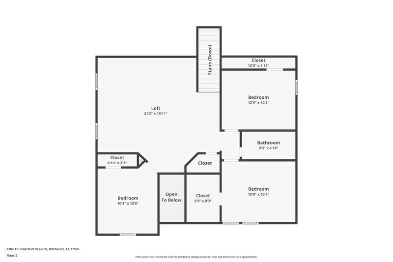 2,560/Mo, 2302 Thunderbolt Peak Dr Rosharon, TX 77583 Floor Plan View 2