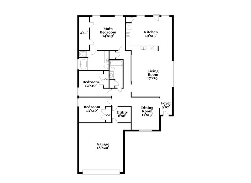 2,140/Mo, 6343 Bright Bloom Ln Spring, TX 77379 Floor Plan View