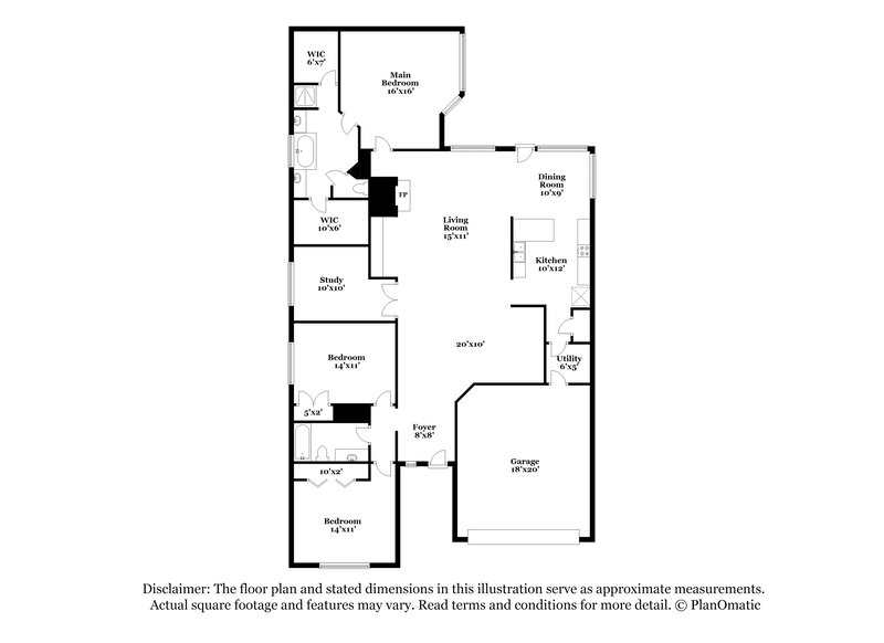 1,920/Mo, 3330 Candlepine Dr Spring, TX 77388 Floor Plan View