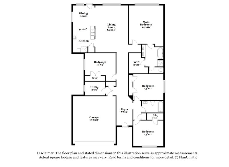 1,775/Mo, 18460 Sunrise Maple Dr Montgomery, TX 77316 Floor Plan View