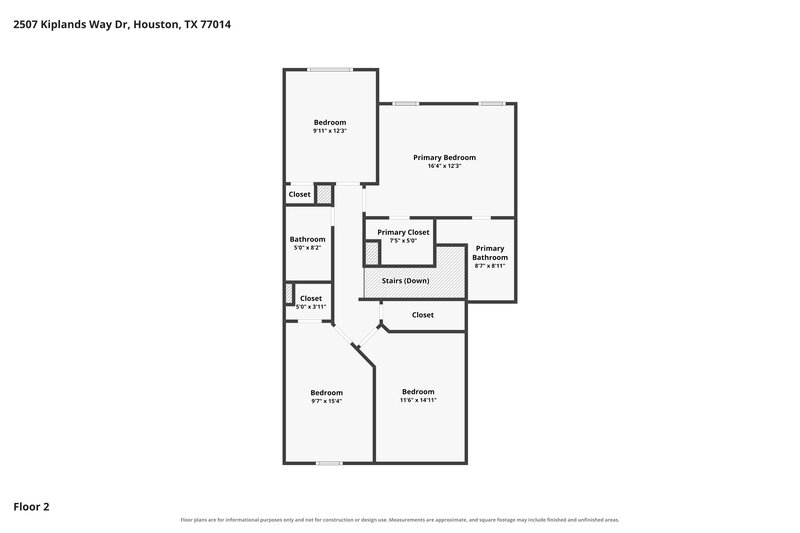 1,790/Mo, 2507 Kiplands Way Dr Houston, TX 77014 Floor Plan View 2