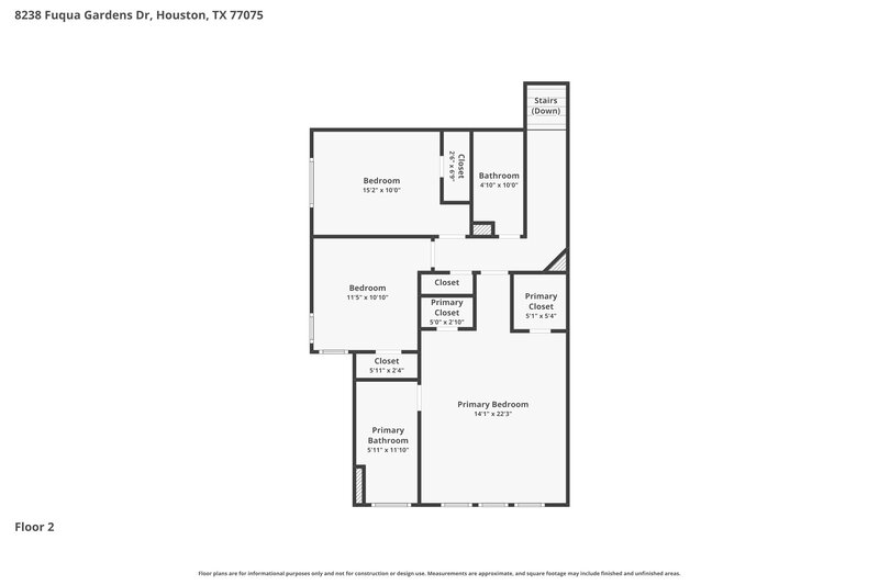 1,825/Mo, 8238 Fuqua Gardens Dr Houston, TX 77075 Floor Plan View