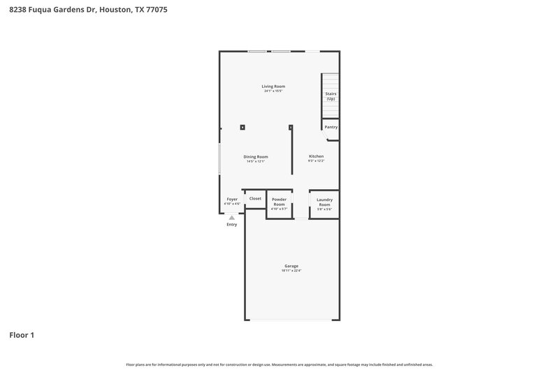 1,825/Mo, 8238 Fuqua Gardens Dr Houston, TX 77075 Floor Plan View 2