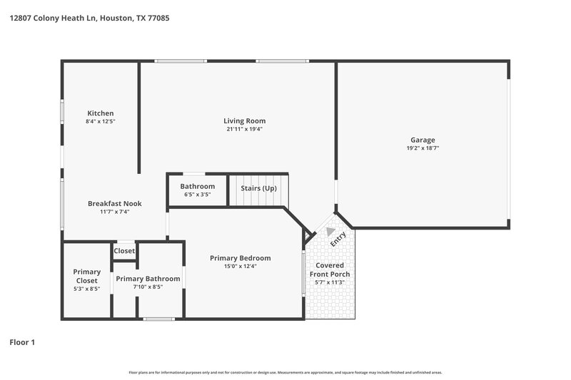 2,140/Mo, 12807 Colony Heath Ln Houston, TX 77085 Floor Plan View 2