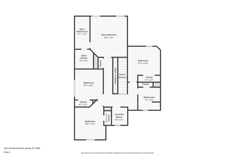 1,600/Mo, 3551 Red Meadows Dr Spring, TX 77386 Floor Plan View 2
