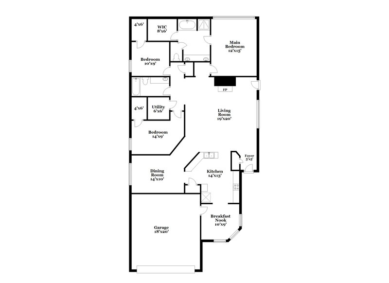2,055/Mo, 4843 Fair Oak Dale Ln Humble, TX 77346 Floor Plan View