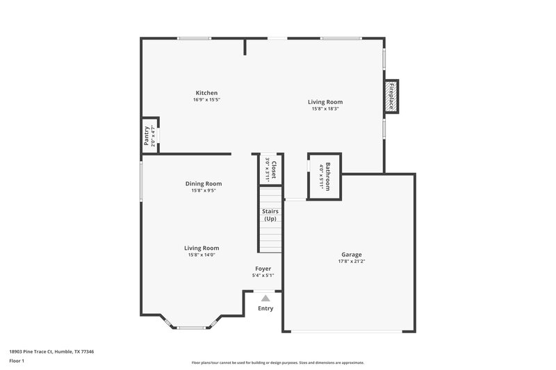 2,085/Mo, 18903 Pine Trace Ct Humble, TX 77346 Floorplan View