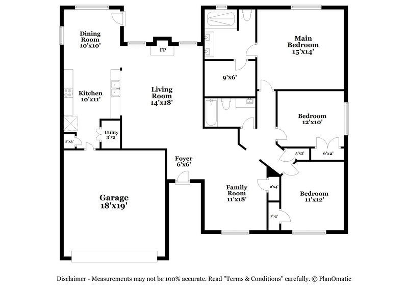 2,015/Mo, 613 Sycamore Dr Conroe, TX 77302 Floor Plan View