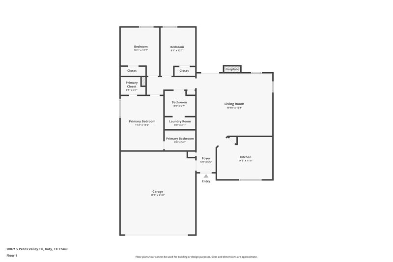 1,810/Mo, 20071 S Pecos Valley Trail Katy, TX 77449 Floor Plan View