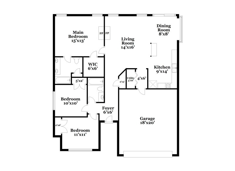 1,945/Mo, 5010 Maurita Dr Spring, TX 77373 Floor Plan View